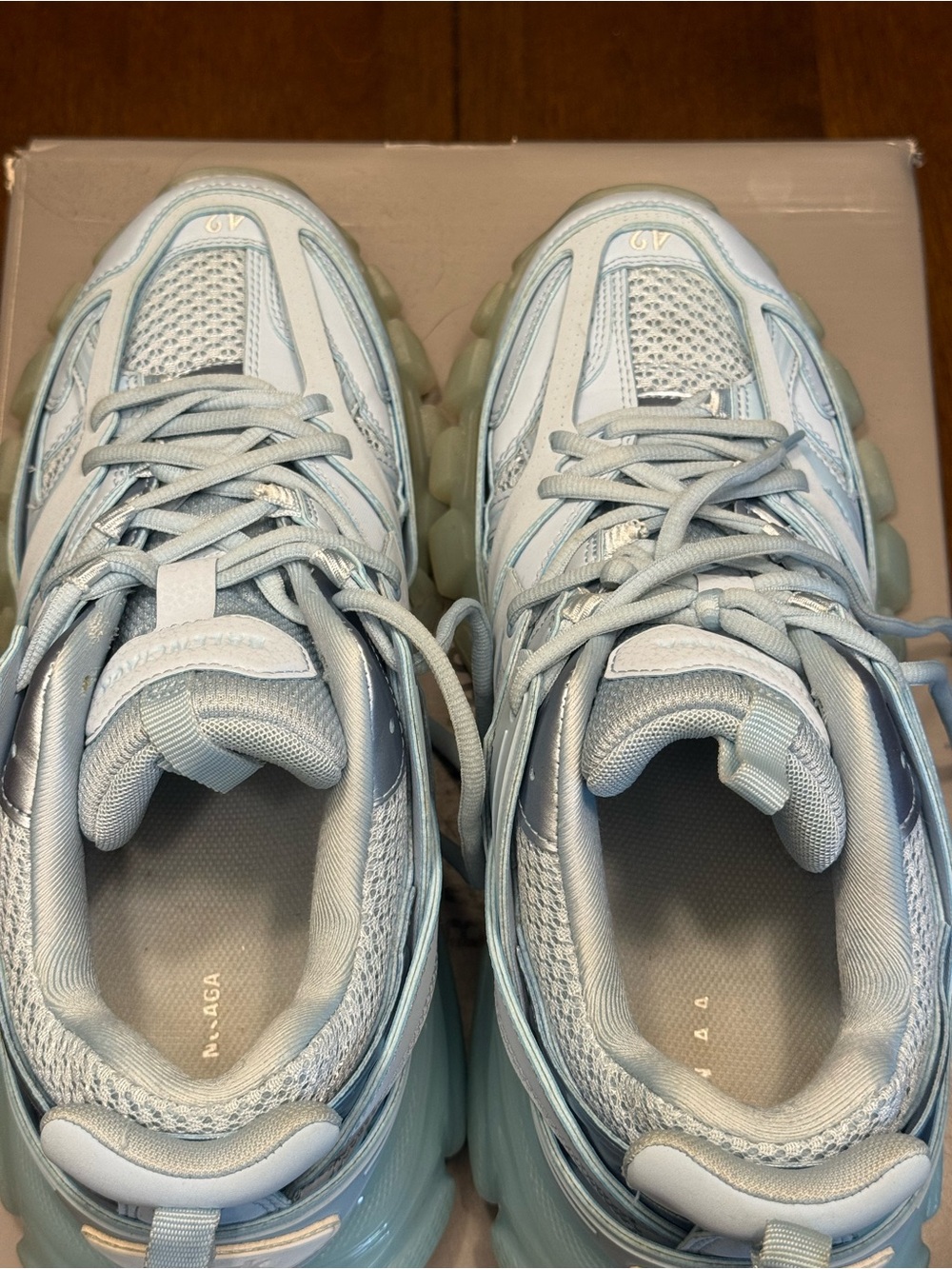 Balenciaga Pale Blue Track Sneakers - Picture 4 of 7